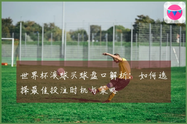 世界杯滚球买球盘口解析：如何选择最佳投注时机与策略